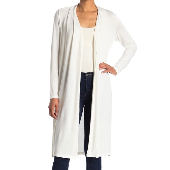 H by Halston Sweaters - H By Halston Solid Knit Cardigan White Size M